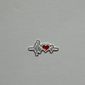 Heartbeat metal sticker
