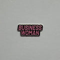 Business woman metal sticker