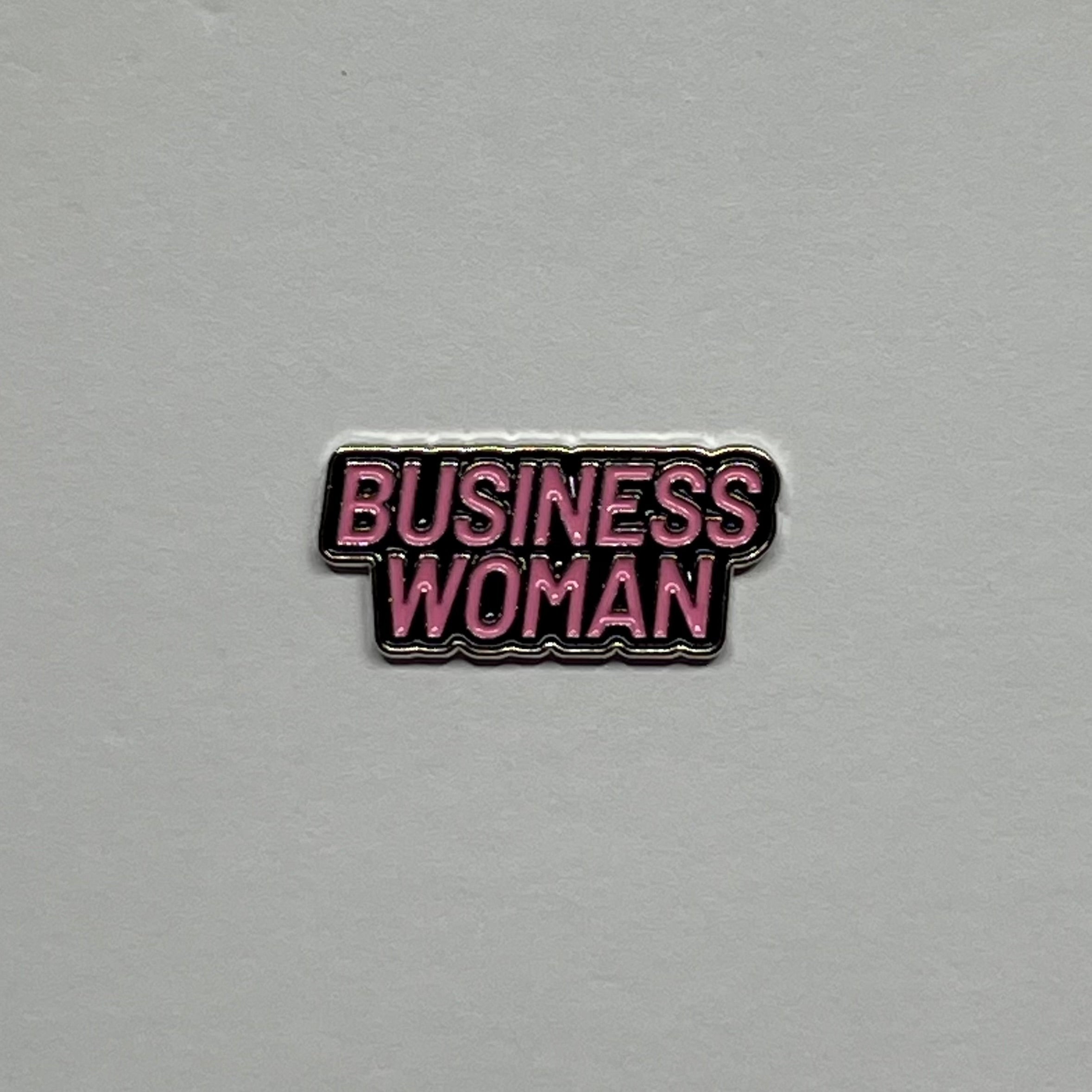 Business woman metal sticker