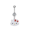 HK red & white Belly Ring