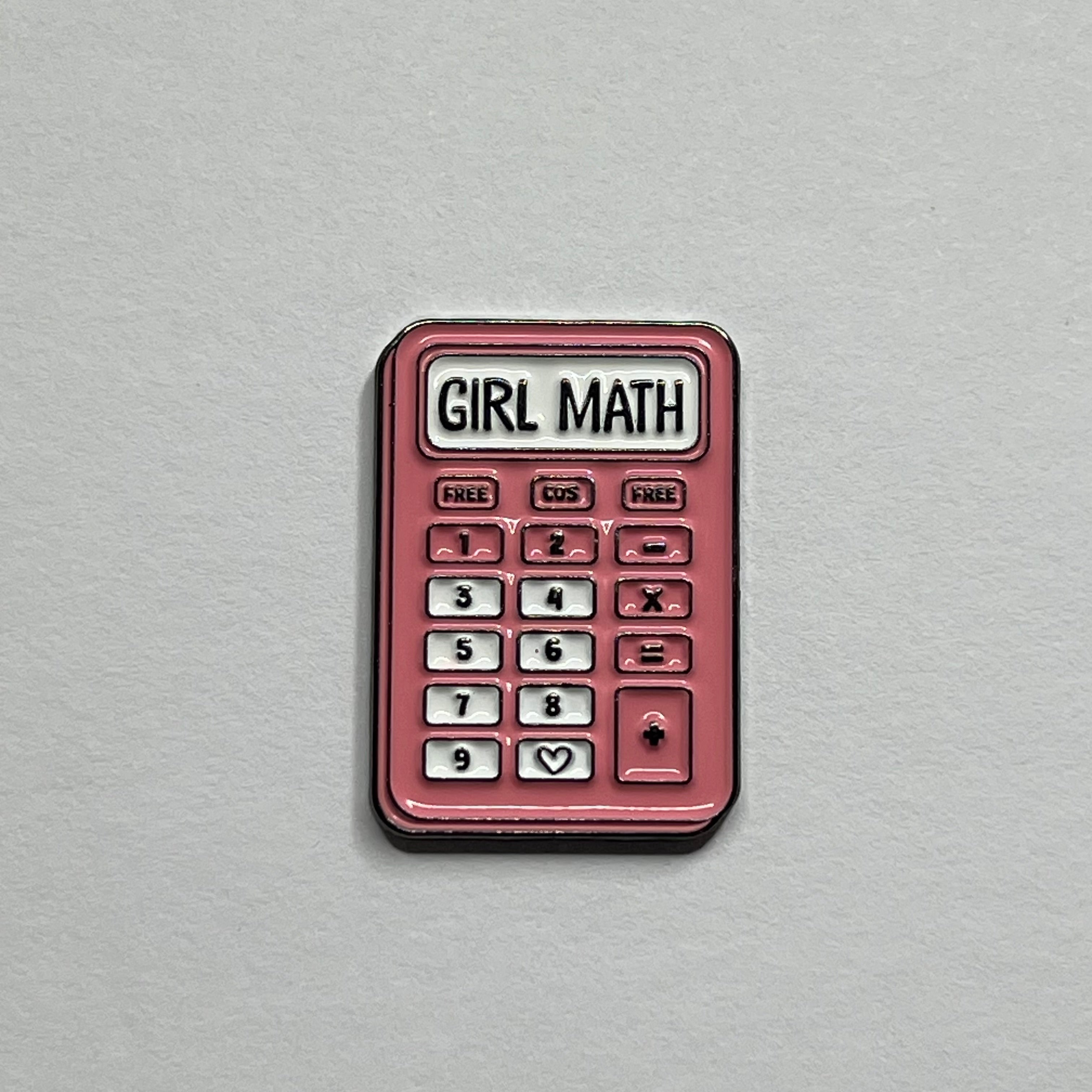 Girl math metal sticker