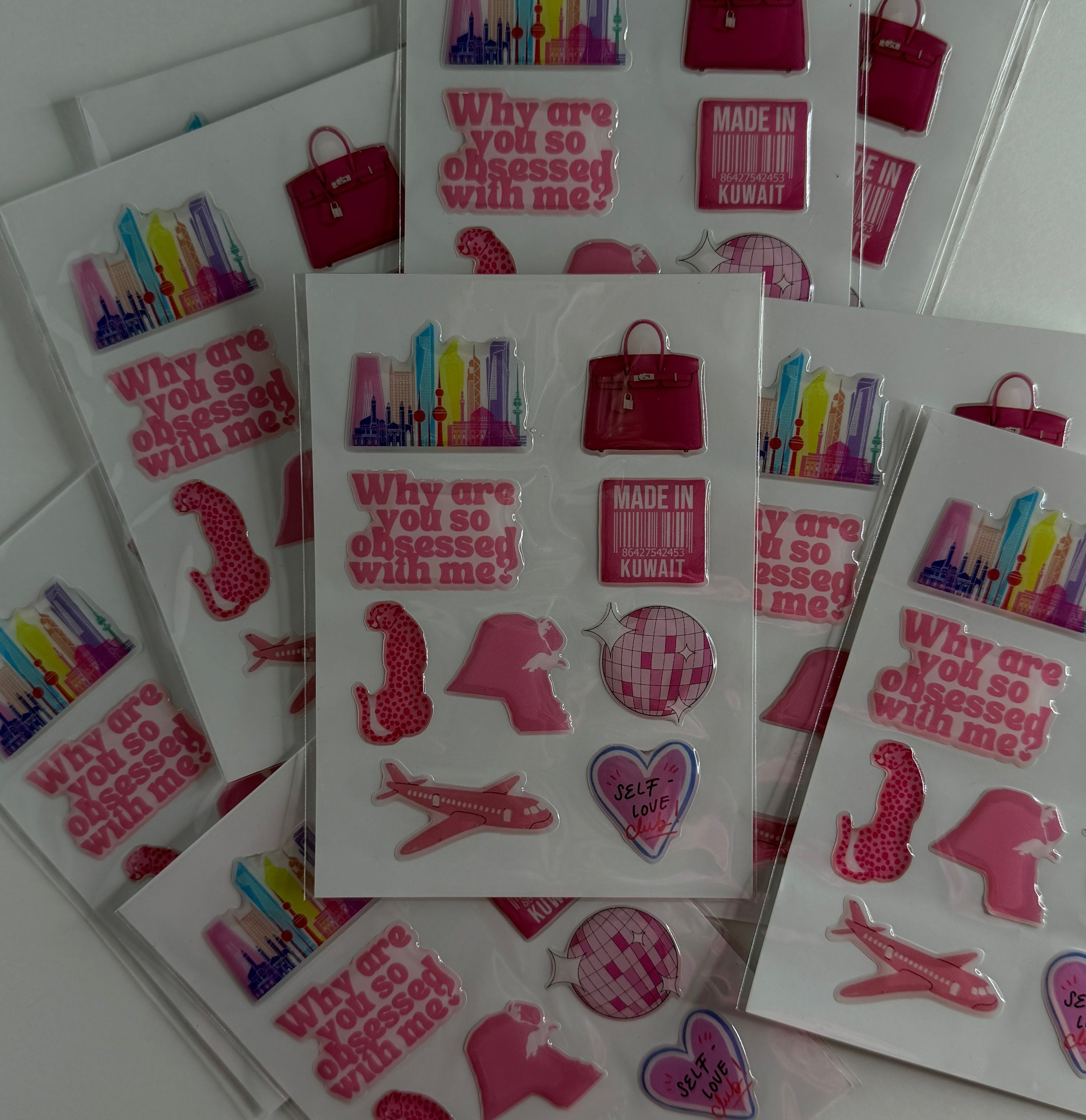 Pink Cheetah 3d stickers