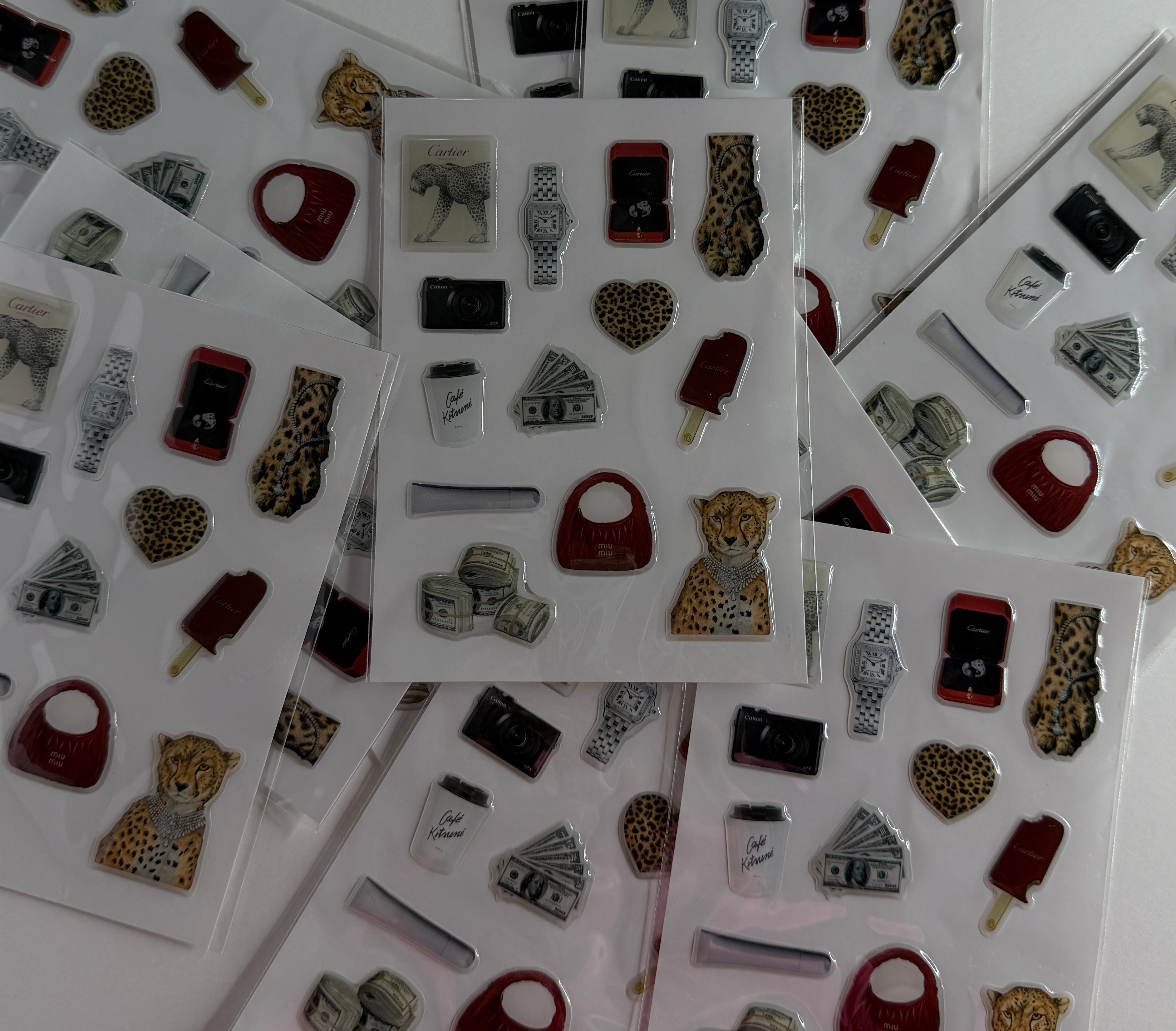 Cash 3d stickers