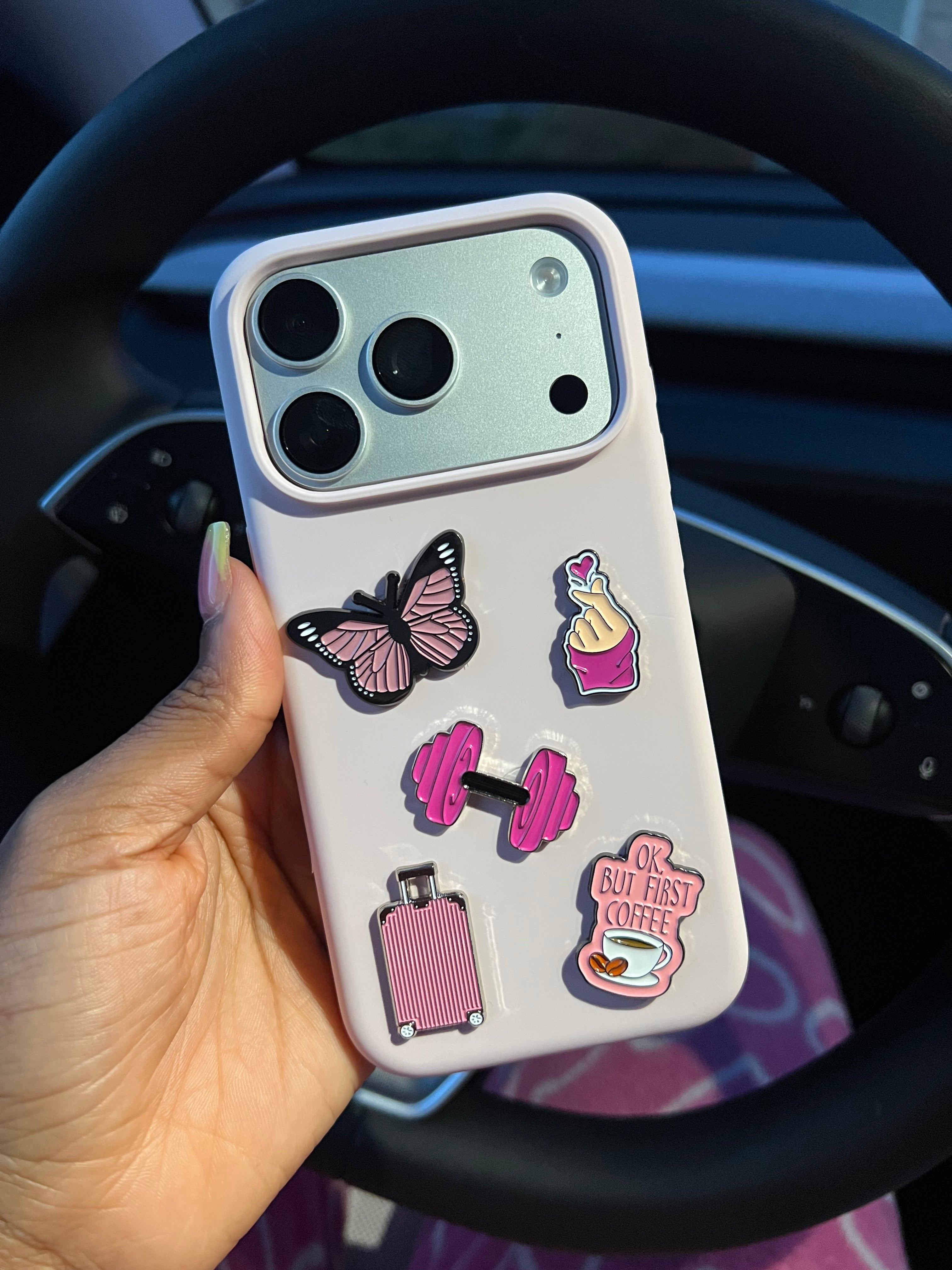 All pink metal sticker pack 2