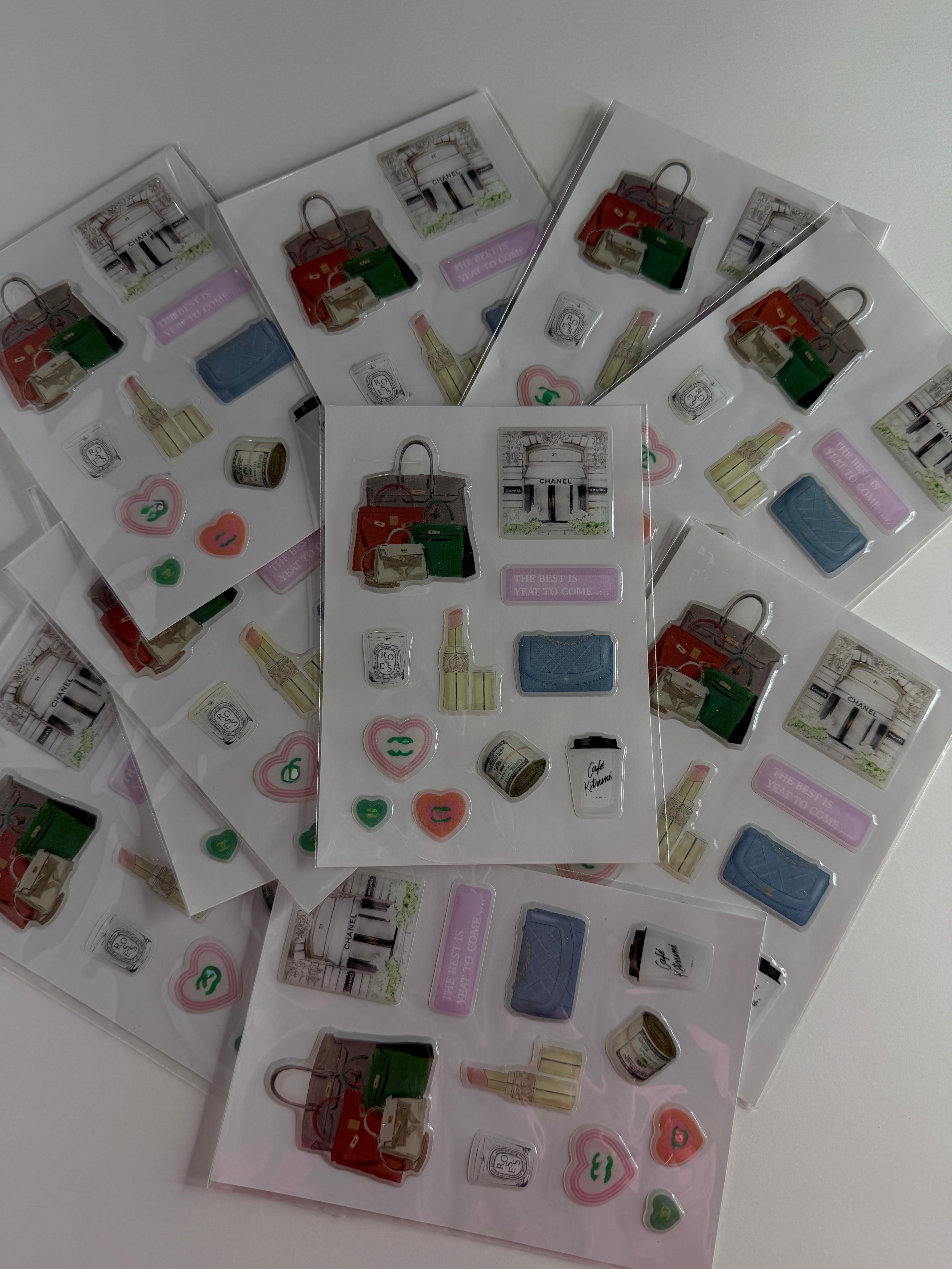 Purple mix 3d stickers