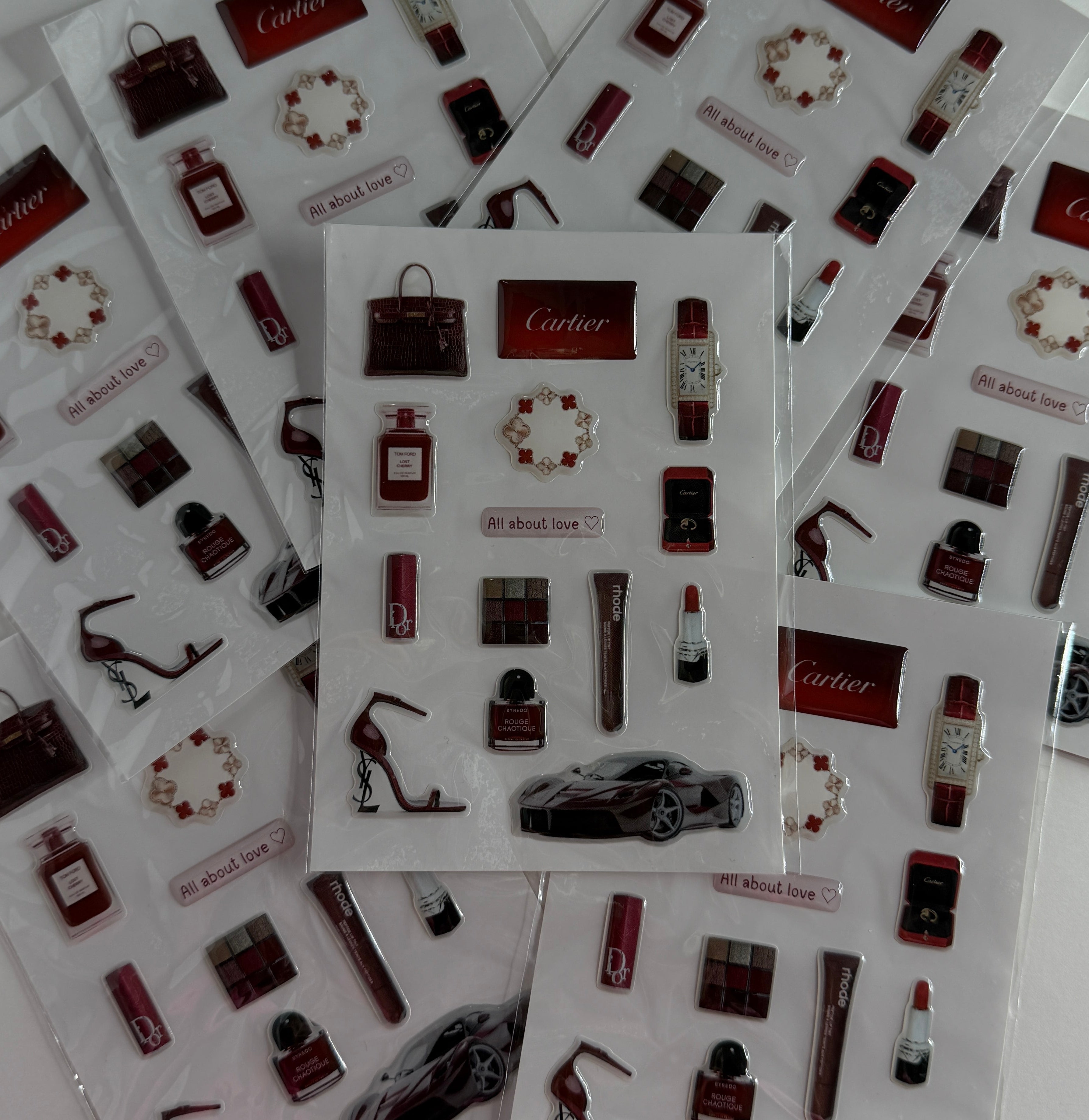 All about love 3d stickers