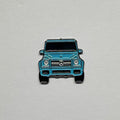 Blue wagon metal sticker