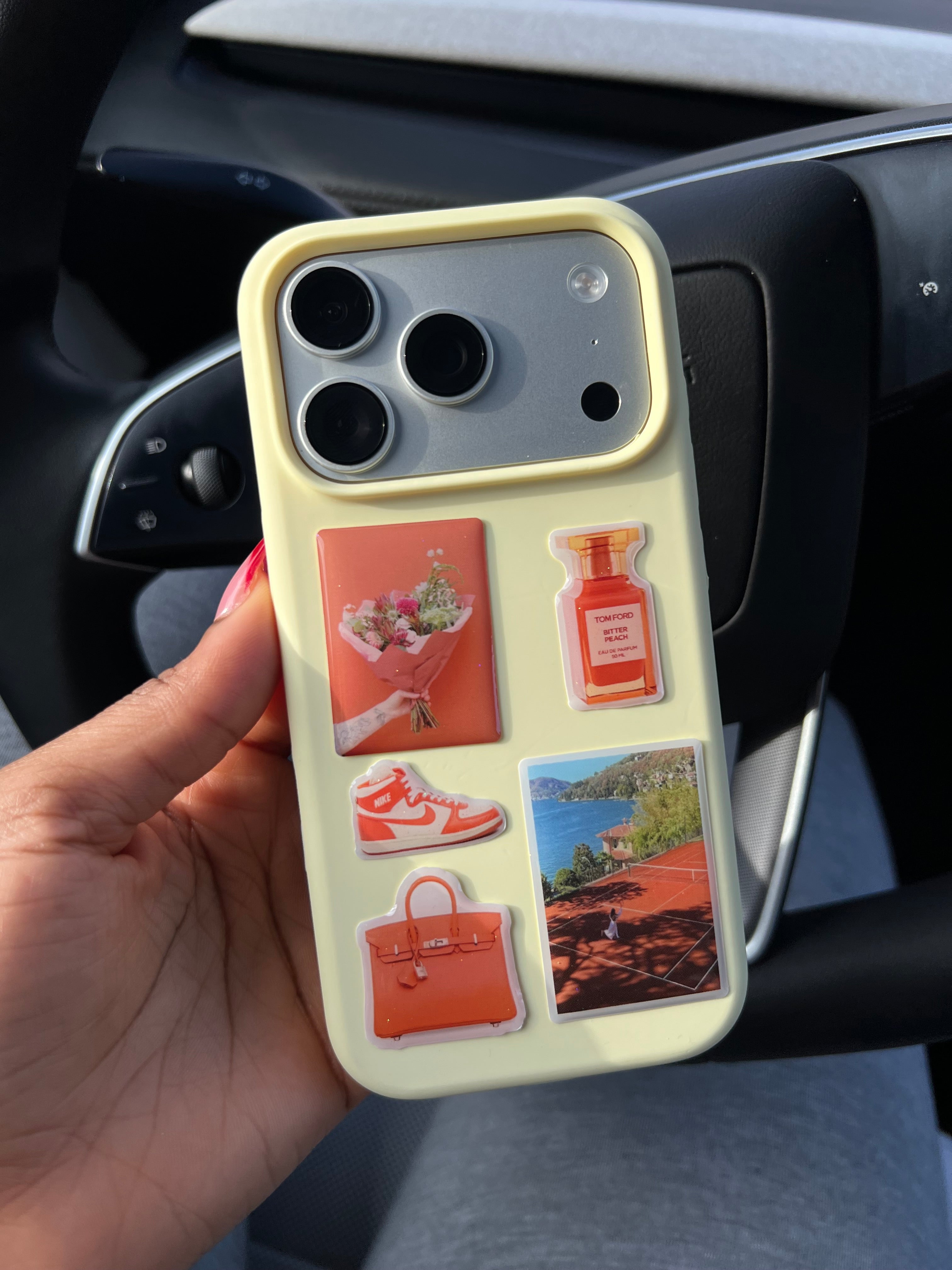 All orange 3d stickers
