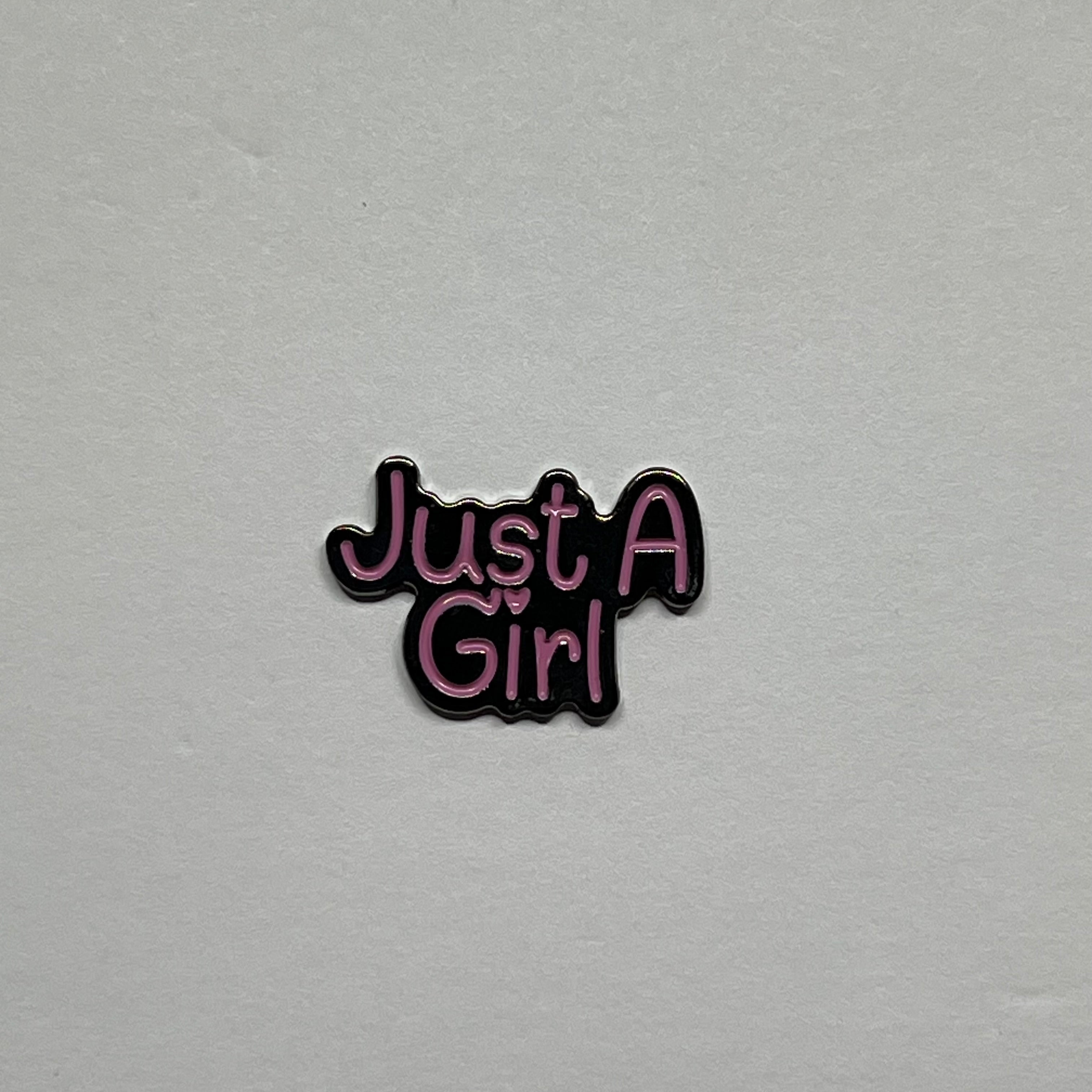 Just a girl metal sticker