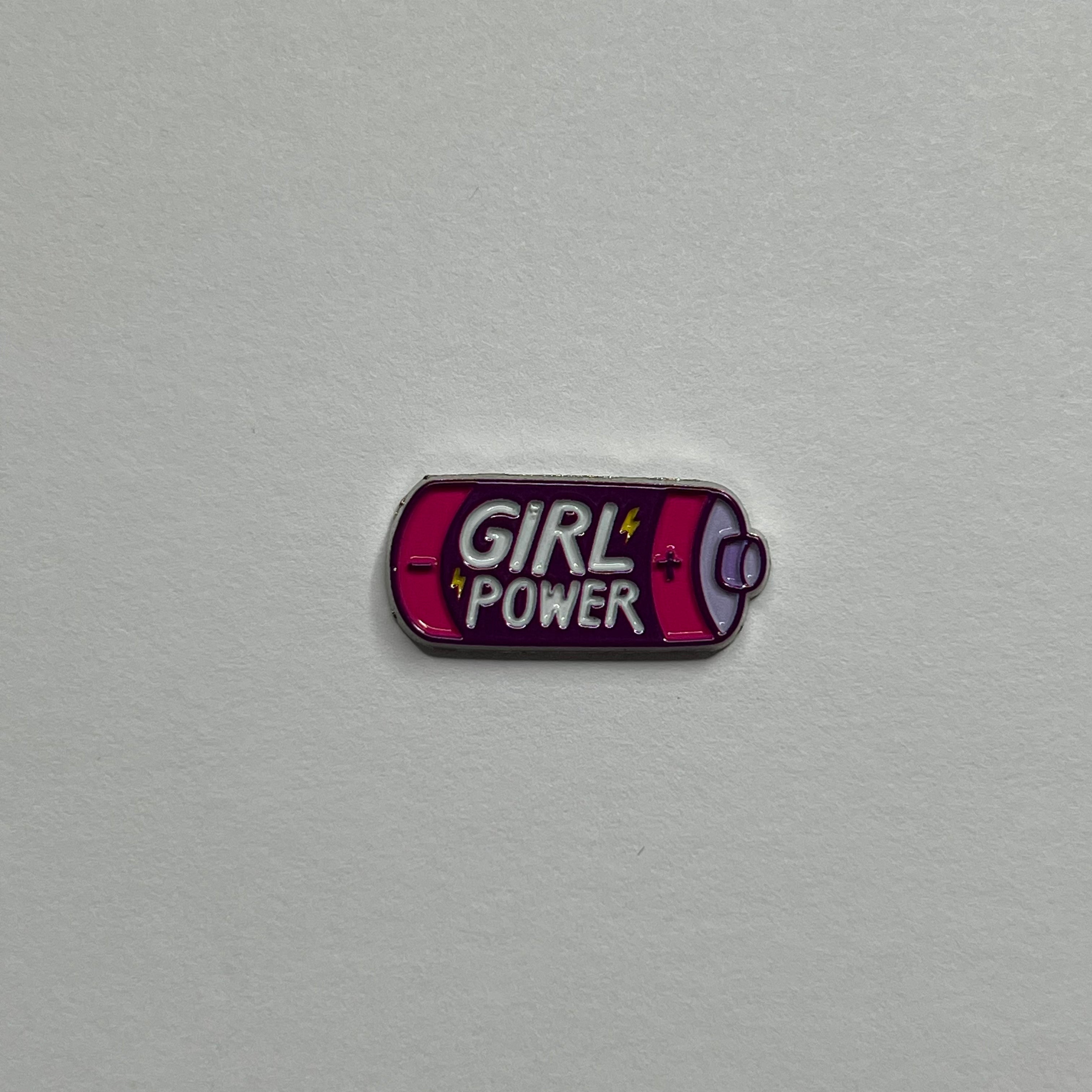 Girl power metal sticker
