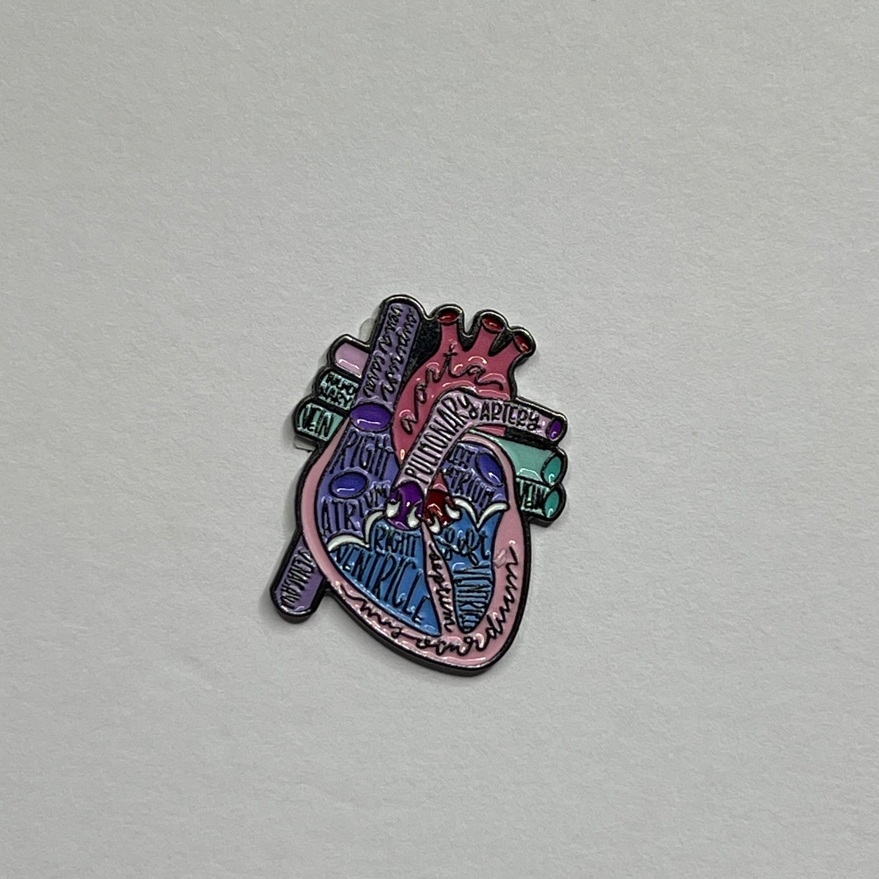 Heart metal sticker