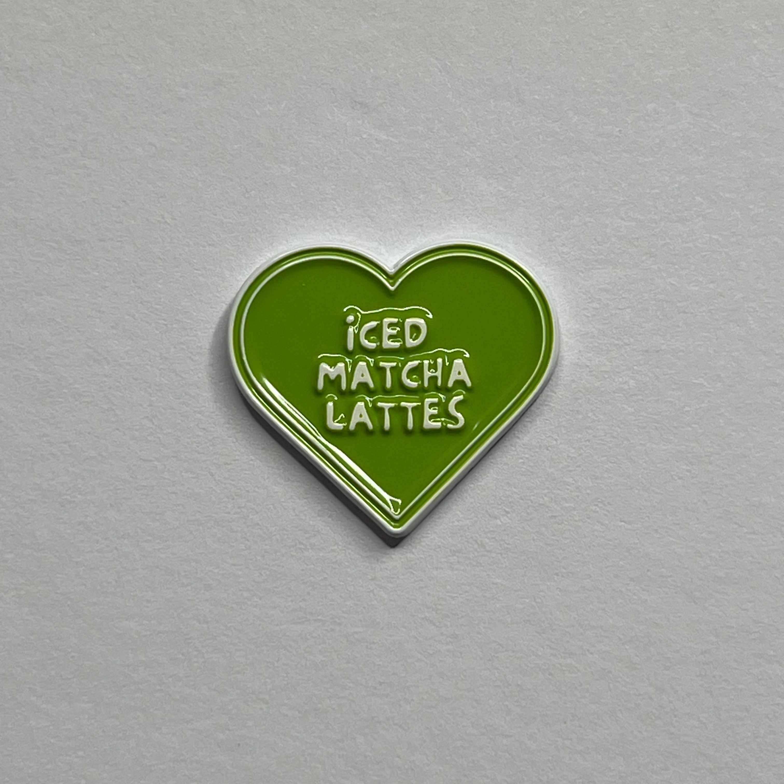 Iced matcha lattes metal sticker
