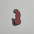Pink leopard metal sticker