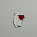 Bear heart metal sticker