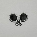 Tennis paddle metal sticker