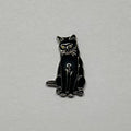 Black cat metal sticker