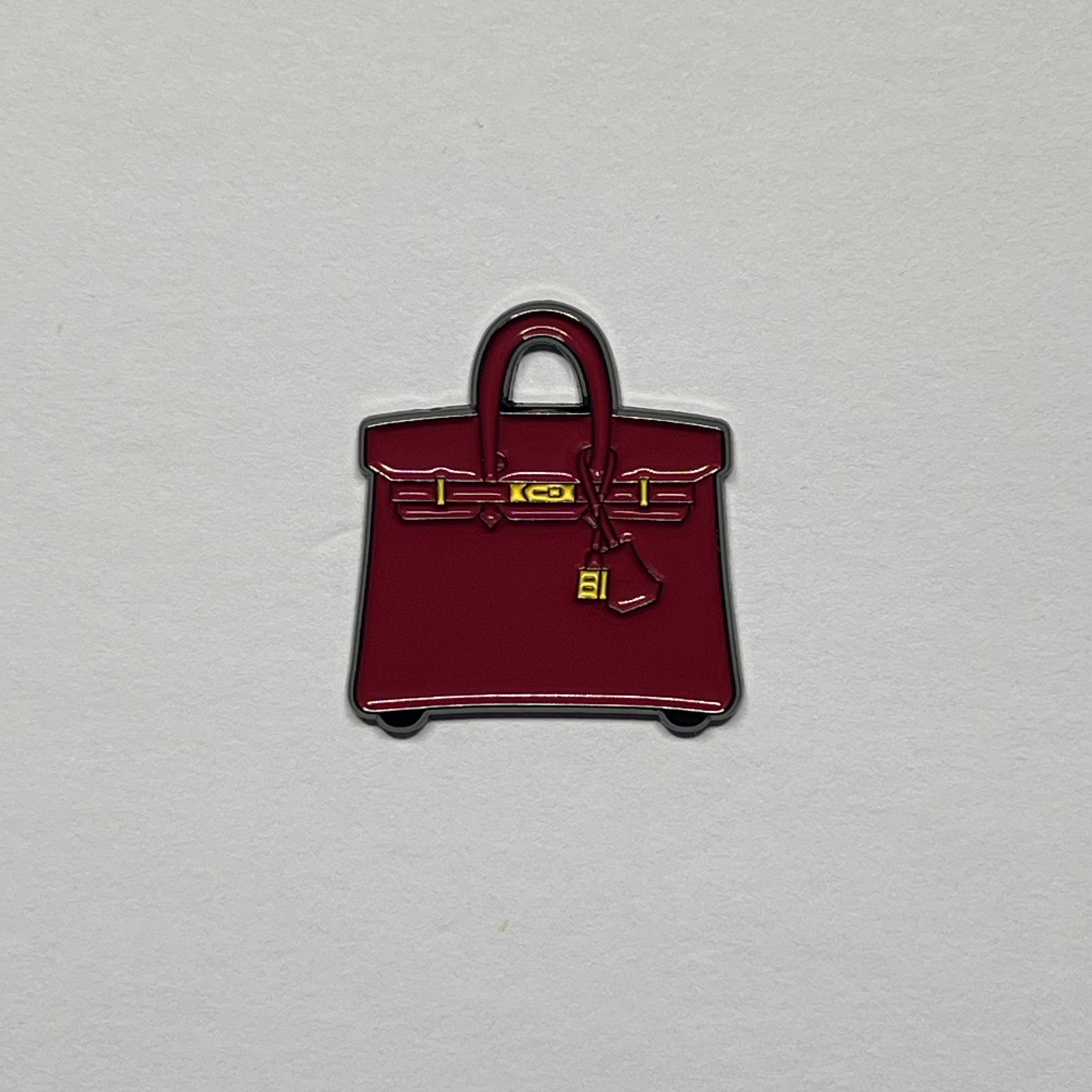 Burgundy bag metal sticker