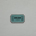 Blue stamp metal sticker