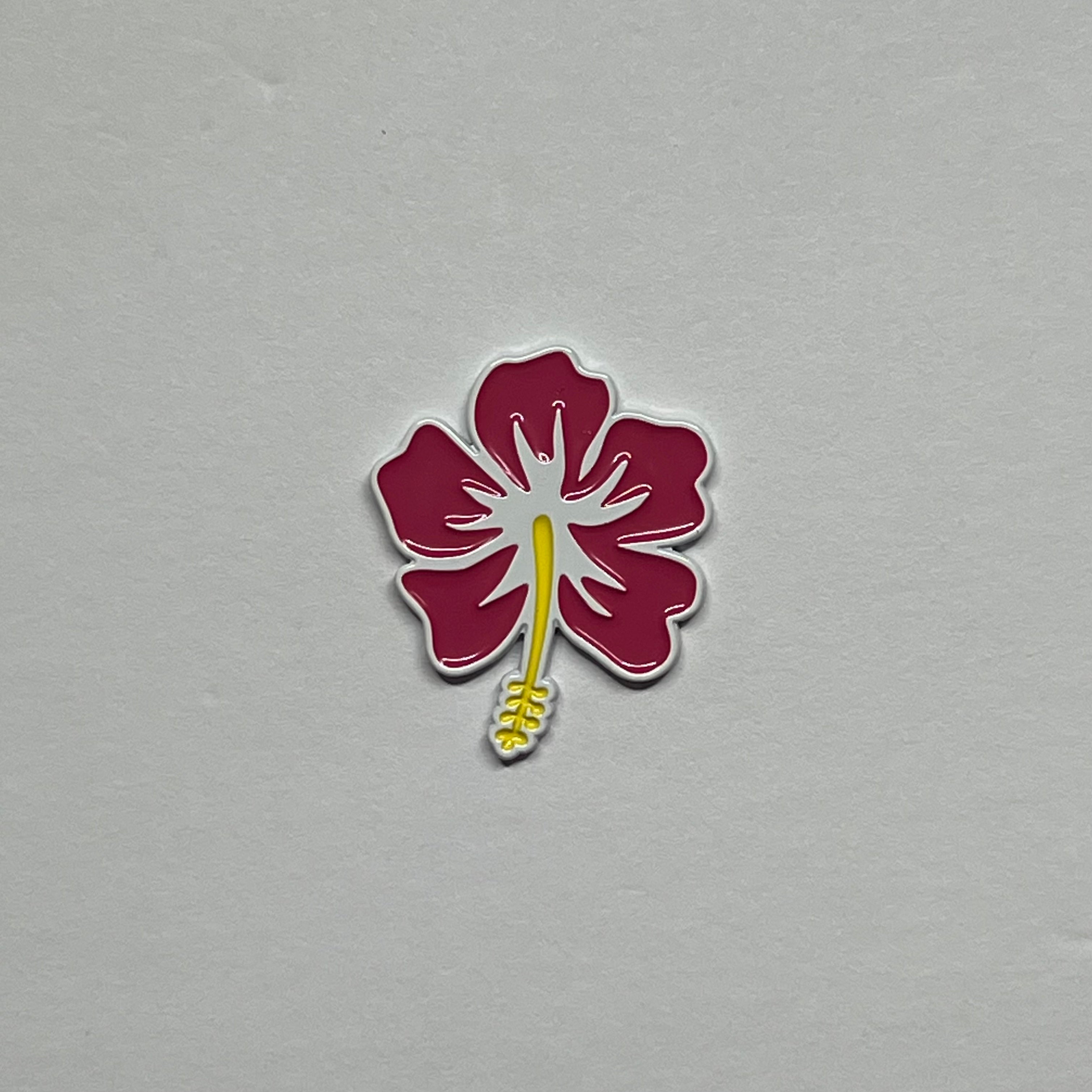 Hibiscus  metal sticker