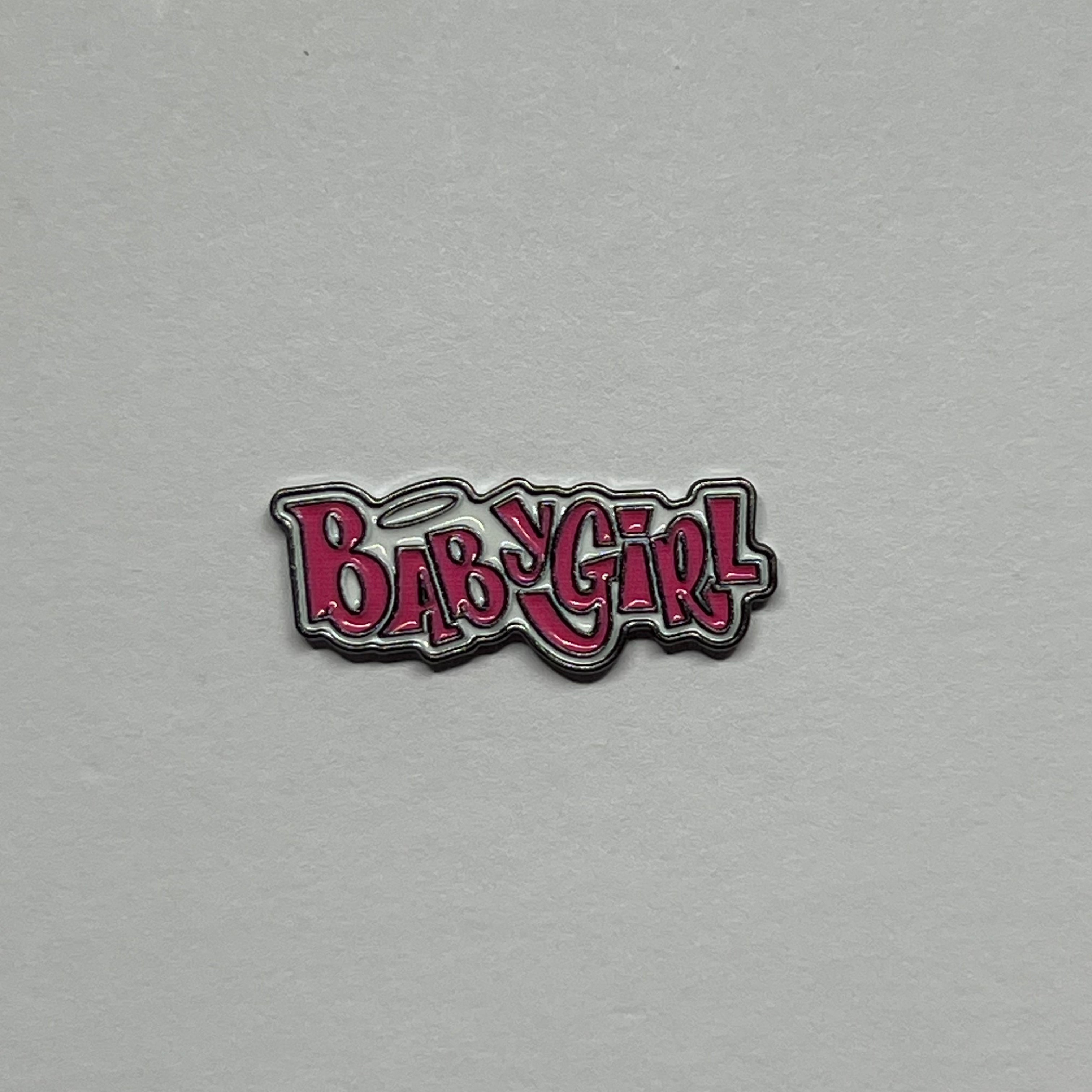 Baby girl metal sticker