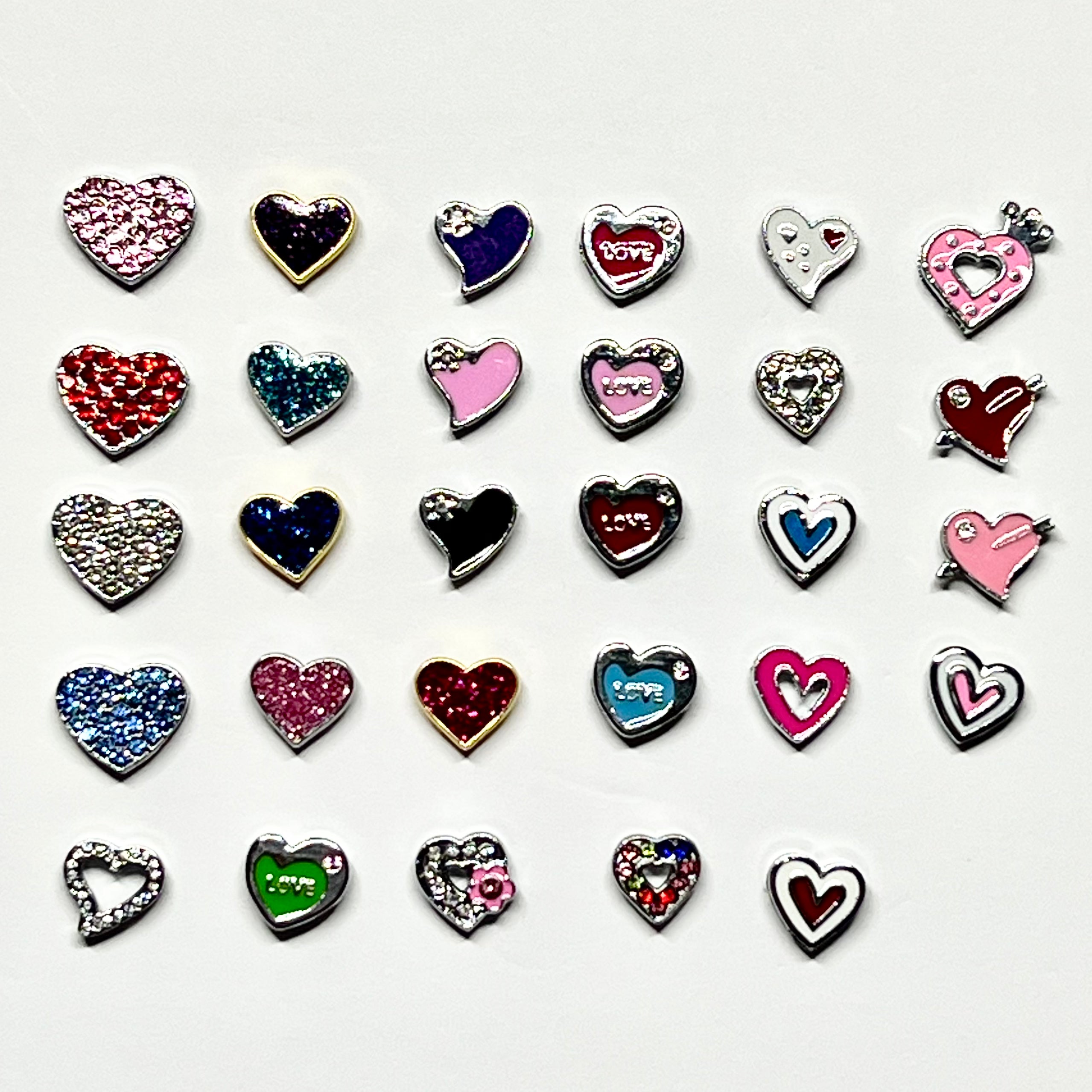 Heart keychain charms