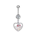 HK Heart Belly ring