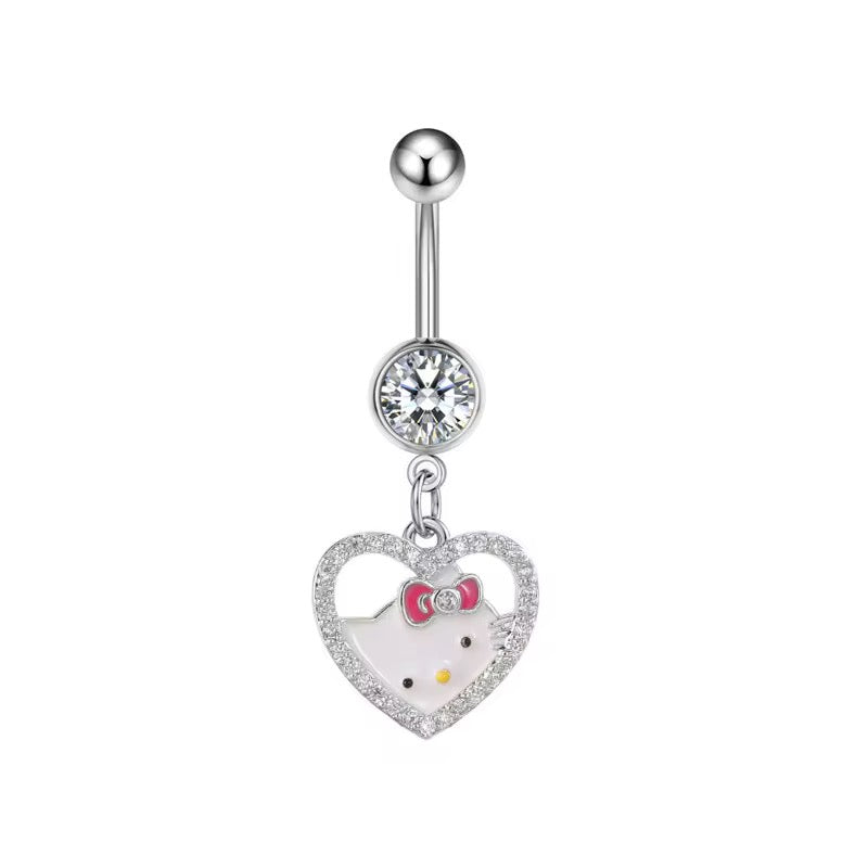 HK Heart Belly ring